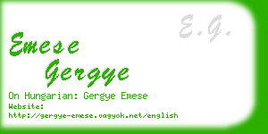 emese gergye business card